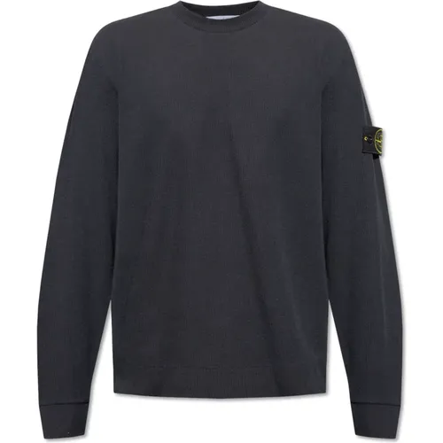 Gerippter Pullover , Herren, Größe: L - Stone Island - Modalova