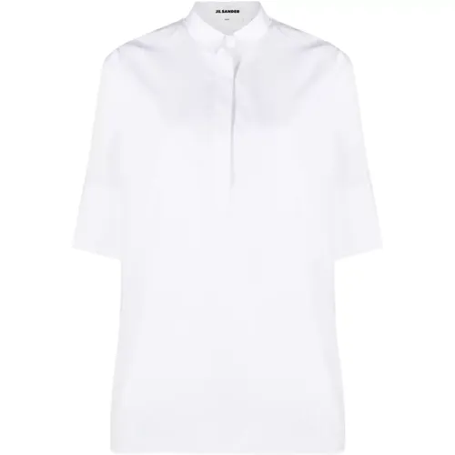 Polo Shirt with Classic Collar , female, Sizes: M, L - Jil Sander - Modalova