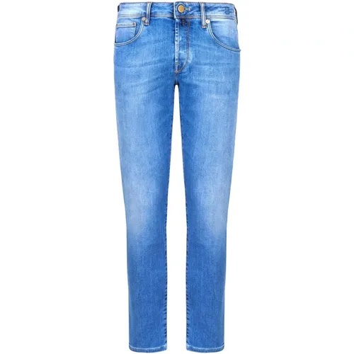 Denim Jeans mit 98% Baumwolle , Herren, Größe: W34 - Incotex - Modalova
