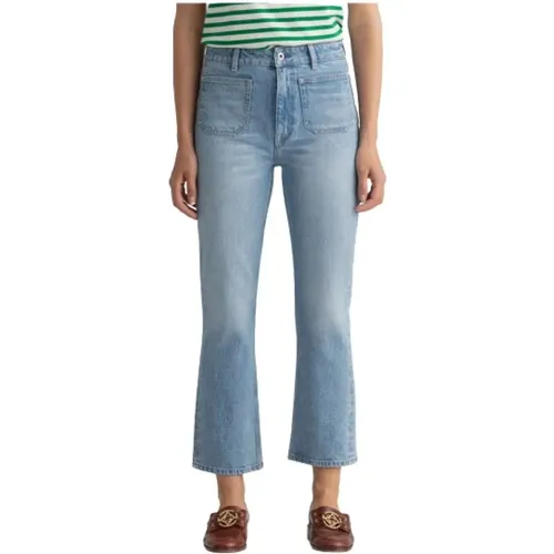 Crop Flare Jeans , Damen, Größe: W33 - Gant - Modalova