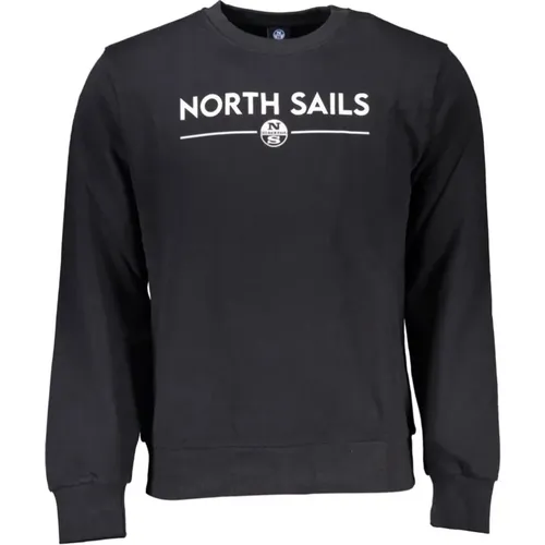 Cotton Sweatshirt with Print Logo , male, Sizes: M, L, 2XL, S, XL - North Sails - Modalova