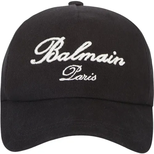 Signature cap , male, Sizes: ONE SIZE - Balmain - Modalova