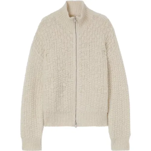 Mohair Alpaca Zip-Up Sweater , male, Sizes: M - Jil Sander - Modalova