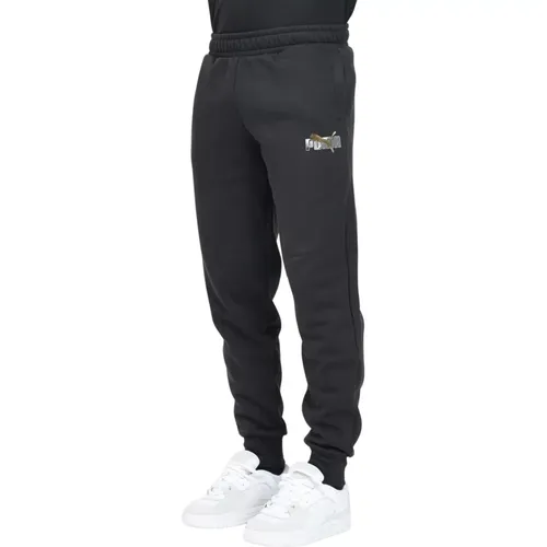 Sportliche Logo Lab Schwarze Hose , Herren, Größe: XS - Puma - Modalova