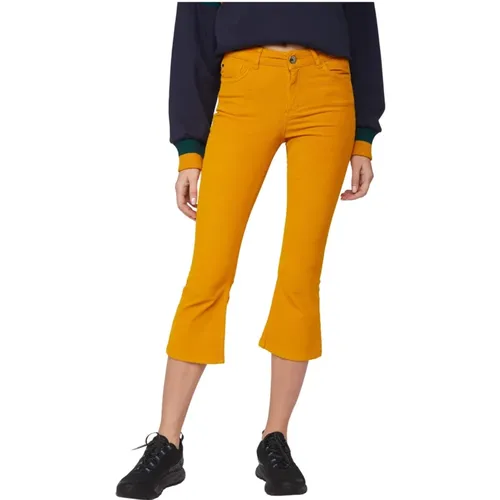 Flare Velvet Pants Mustard , female, Sizes: W25, W28, W30 - Twinset - Modalova
