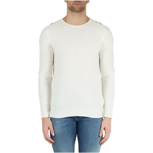 Cotton Embossed Sweater , male, Sizes: 2XL, S, XL, L, M - Replay - Modalova
