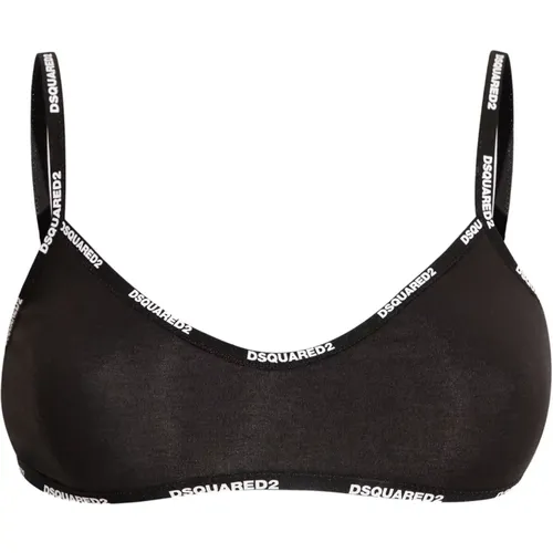 Baumwoll-BH, Schwarz , Damen, Größe: M - Dsquared2 - Modalova