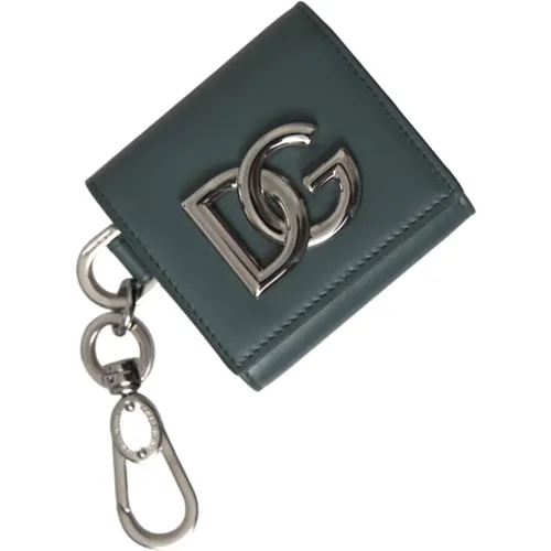 Leather Coin Wallet with Logo , male, Sizes: ONE SIZE - Dolce & Gabbana - Modalova