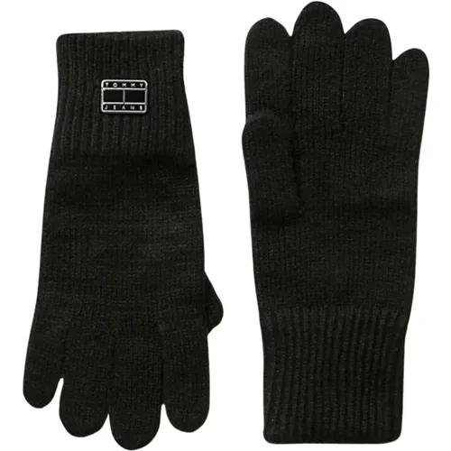 Metall Logo Handschuhe - Herbst/Winter Kollektion , Damen, Größe: M/L - Tommy Jeans - Modalova