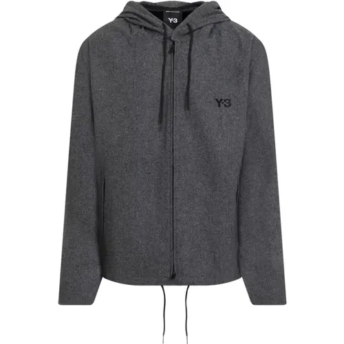 Grey Jacket for Men Aw24 , male, Sizes: S, XL, M - Y-3 - Modalova