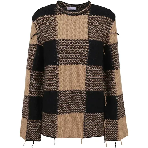 Mohair Wool Blend Round Neck Sweater , female, Sizes: S - Valentino - Modalova