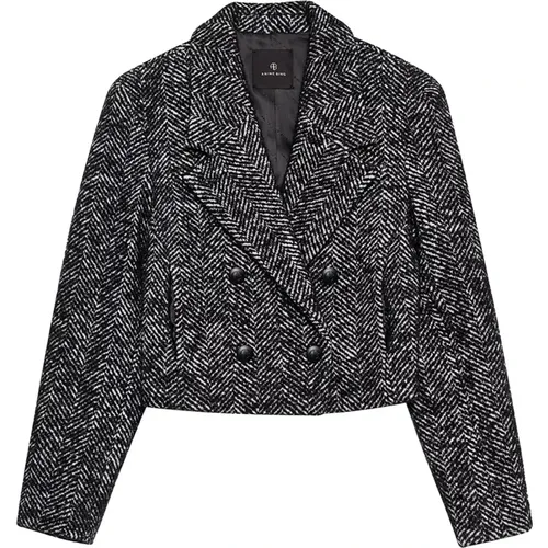 Vienna Blazer Schwarz Weiß Check - Anine Bing - Modalova