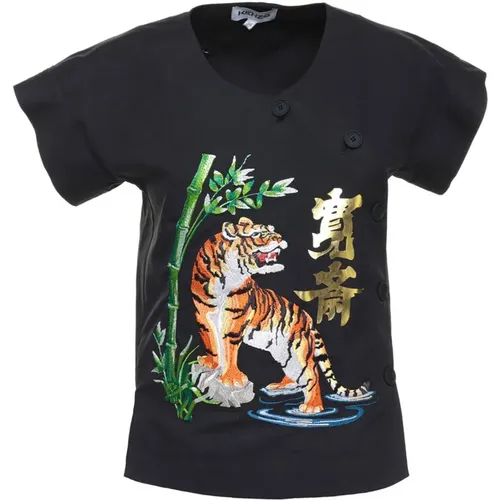 Tiger Kimono Tshirt , female, Sizes: M, XS - Kenzo - Modalova