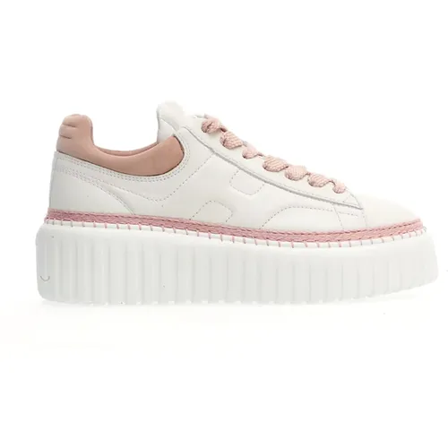 Striped and Pink Sneakers , female, Sizes: 6 UK - Hogan - Modalova