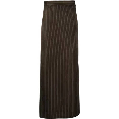 Sophisticated Coffee Maxi Skirt , female, Sizes: S - Jean Paul Gaultier - Modalova