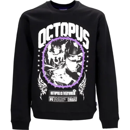 Crewneck Sweatshirt with Thorns , male, Sizes: S, M, XL, L - Octopus - Modalova