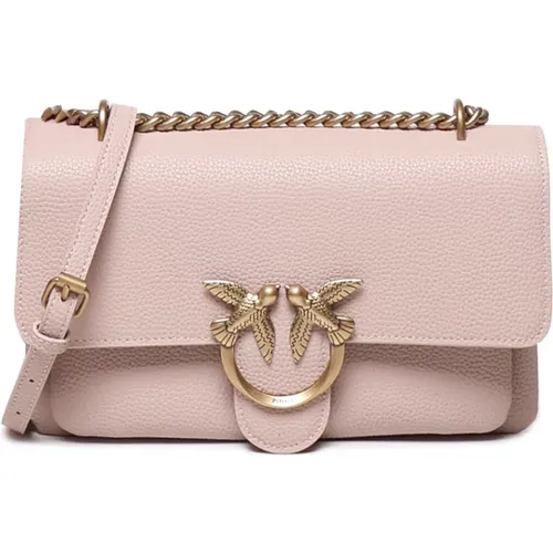 Love Birds Flap Tasche in Puder , Damen, Größe: ONE Size - pinko - Modalova