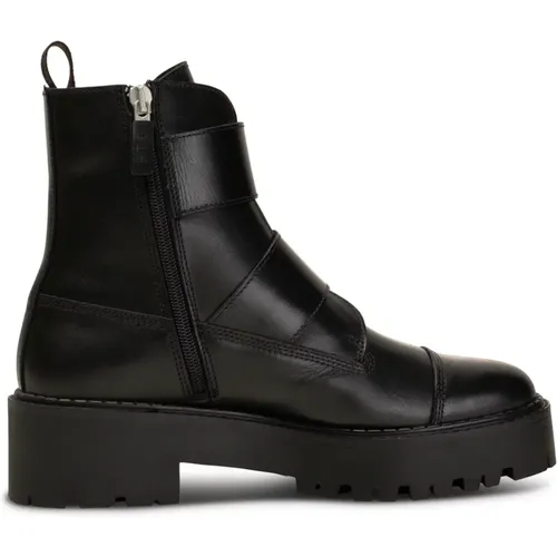 Ida Leather Biker Ankle Boots - , female, Sizes: 7 UK, 8 UK, 4 UK, 5 UK, 6 UK, 3 UK - Shoe the Bear - Modalova