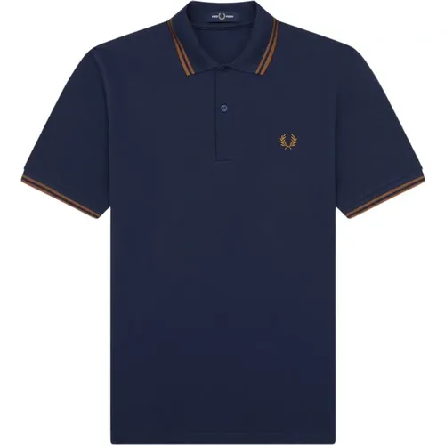 Original Twin Tipped Polo - Tiefes Karbon Dunkles Karamell - Fred Perry - Modalova