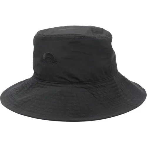 Schwarzer Nylon-Bucket-Hut mit Logo - Marine Serre - Modalova