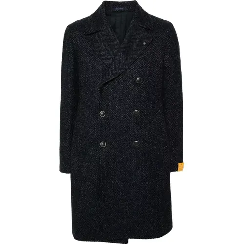 Double-Breasted Coats with Welt Pocket , male, Sizes: L, S, 3XL, 2XL - Tagliatore - Modalova