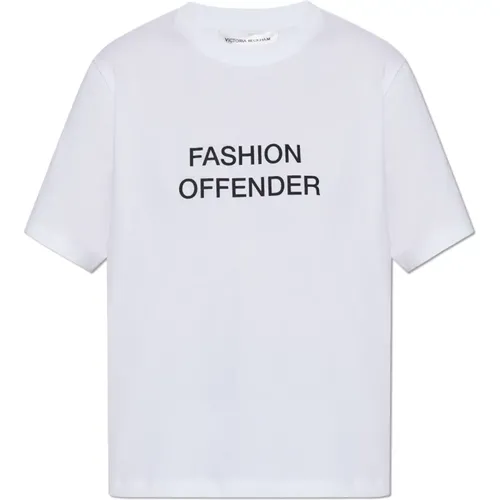 T-Shirt mit Druck Victoria Beckham - Victoria Beckham - Modalova