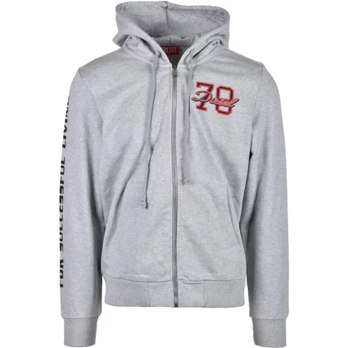 Baumwollmischung Sweatshirt , Herren, Größe: M - Diesel - Modalova