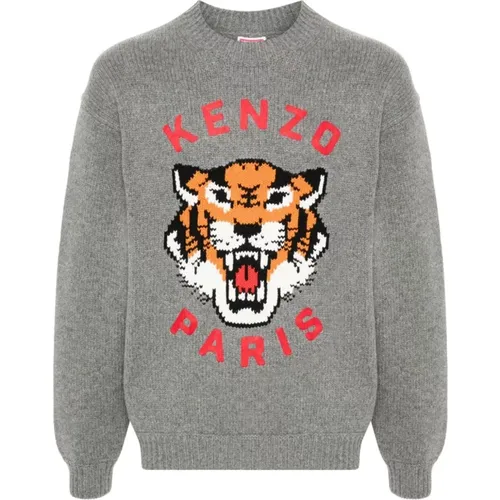 Stylish Grey Sweaters , male, Sizes: 2XL, L, S, XL, M - Kenzo - Modalova