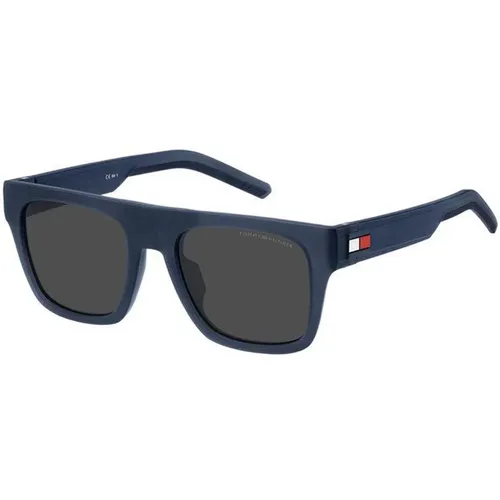 Stylish Sunglasses in and Gray , male, Sizes: 52 MM - Tommy Hilfiger - Modalova