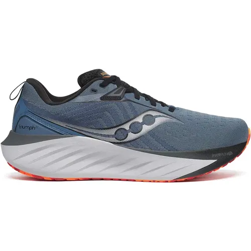 Mirage/Black Triumph 22 Running Shoes , male, Sizes: 8 1/2 UK, 10 1/2 UK, 12 1/2 UK, 13 UK, 7 UK - Saucony - Modalova