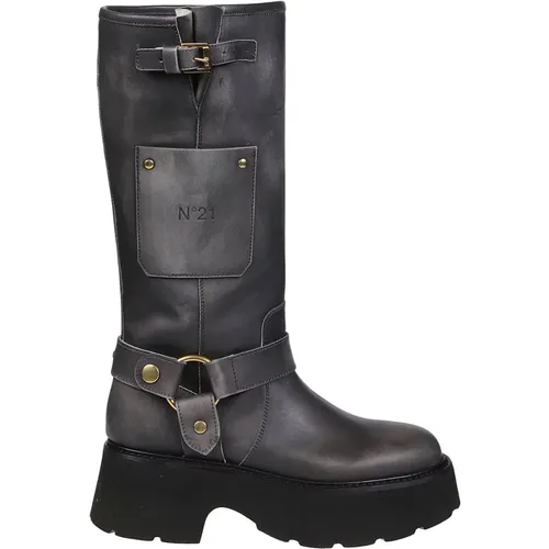 Grey Boots , female, Sizes: 6 UK, 3 UK - N21 - Modalova