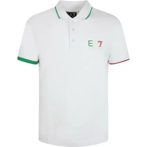 Klassisches Polo Shirt , Herren, Größe: M - Emporio Armani EA7 - Modalova