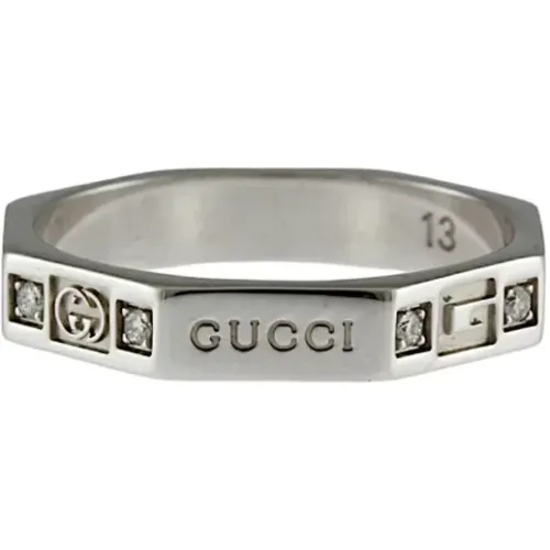 Pre-owned White Gold rings , female, Sizes: ONE SIZE - Gucci Vintage - Modalova