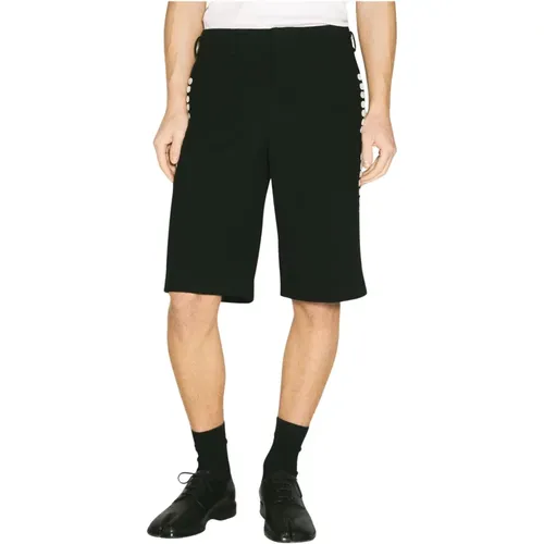 Knopfverzierte Wollshorts - Comme des Garçons - Modalova