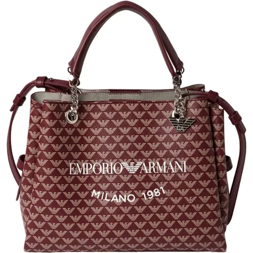 Burgunder Synthetische Damen Shopper - Giorgio Armani - Modalova