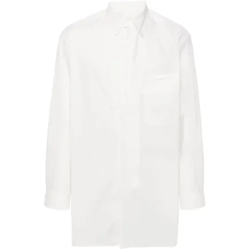 Weißes Lang-Fit Popeline Hemd , Herren, Größe: S - Y-3 - Modalova