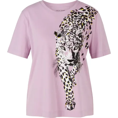 Leopard Print T-Shirt , Damen, Größe: M - Marc Cain - Modalova