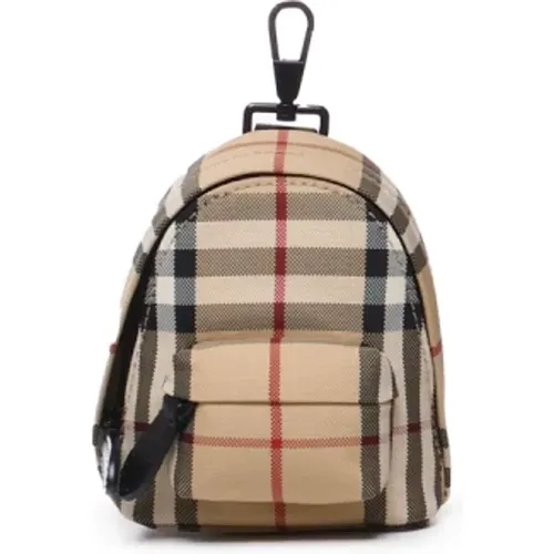 Vintage Check Backpack Charm Zip Hook , male, Sizes: ONE SIZE - Burberry - Modalova