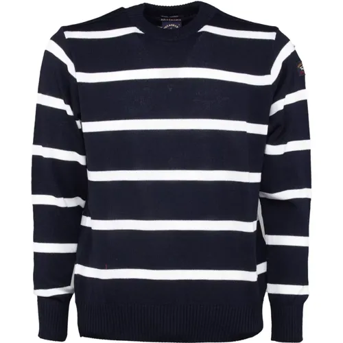 Striped Wool Crewneck Sweater , male, Sizes: M, S - PAUL & SHARK - Modalova