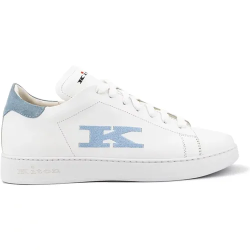 Ice Leather Sneakers with Embroidered Logo , male, Sizes: 11 UK, 8 1/2 UK, 9 UK, 9 1/2 UK, 8 UK, 7 1/2 UK, 10 1/2 UK, 10 UK - Kiton - Modalova