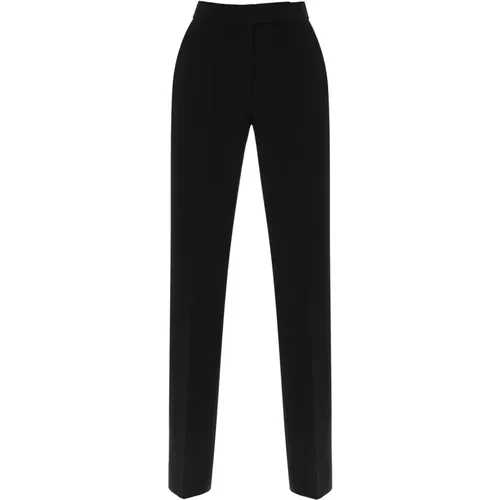 Straight Leg Crepe Cady Pants , female, Sizes: XS, S - TORY BURCH - Modalova