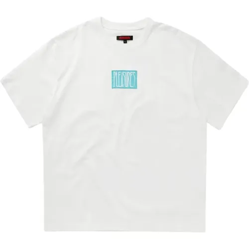 T-Shirt mit Grafikdruck Weiß , Herren, Größe: S - Pleasures - Modalova
