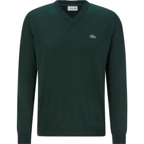 Grüner Pullover Maglia Stil , Herren, Größe: XS - Lacoste - Modalova