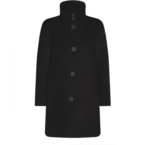Schwarzer Synthetischer Mantel für Damen , Damen, Größe: 2XS - RRD - Modalova