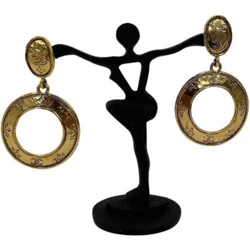 Pre-owned Metal earrings , female, Sizes: ONE SIZE - Chanel Vintage - Modalova