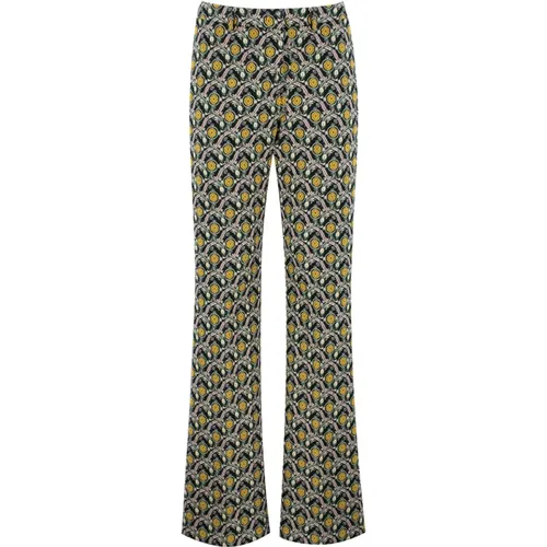 Schmale Palazzo-Hose mit Krawatten-inspiriertem Druck , Damen, Größe: M - ETRO - Modalova