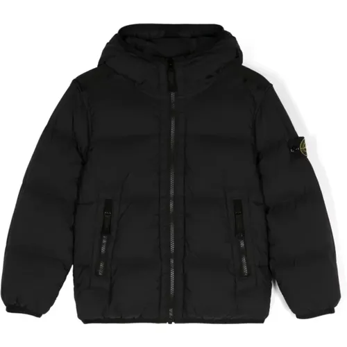 Schwarze Kinderjacken Stone Island - Stone Island - Modalova