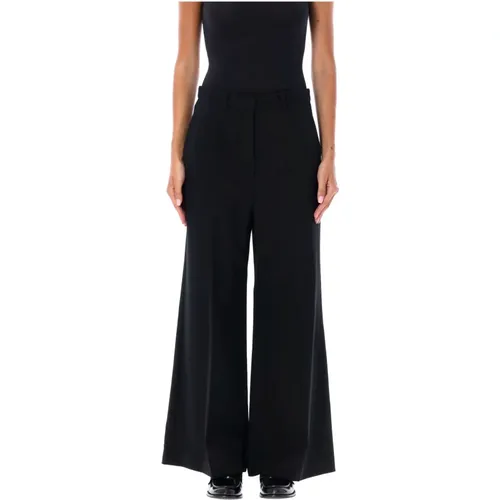 Wide Wool Trousers , female, Sizes: S, M - LOW Classic - Modalova