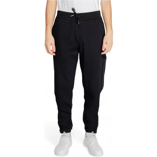 Schwarze Baumwollhose mit Schnürsenkeln , Herren, Größe: M - Armani Exchange - Modalova