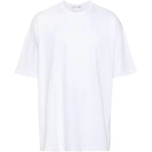 Logo-Print Baumwoll-T-Shirt in Weiß , Herren, Größe: S - Comme des Garçons - Modalova